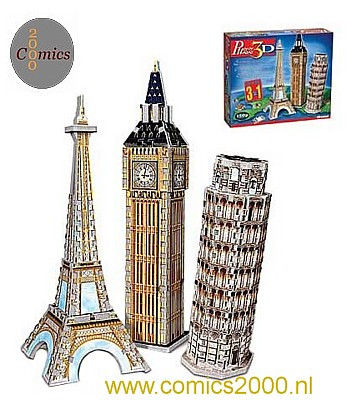 Eifel Toren, Big Ben, Toren van Piza